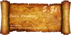 Sali Zsombor névjegykártya