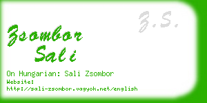 zsombor sali business card